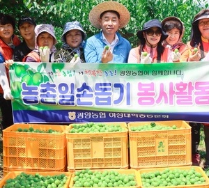 광양농협, 농촌 일손돕기 봉사활동 전개
