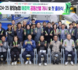 광양농협, 애호박 공동선별 초출하식 갖고 본격 출하